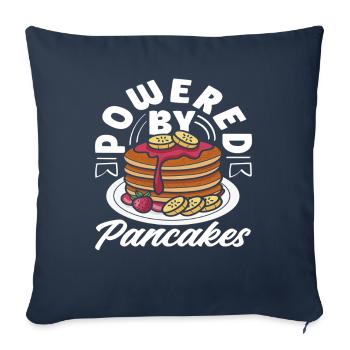 Powered by Pancakes Enjoyment - Sofa pillowcase 17,3'' x 17,3'' (45 x 45 cm) - navy - Front