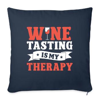 Wine Tasting Funny Wine Lover - Sofakissenbezug 45 x 45 cm - Navy - Vorne