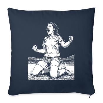 Footballer's shirt: midfielder with a view - Sofa pillowcase 17,3'' x 17,3'' (45 x 45 cm) - navy - Front