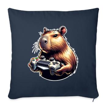 Capybara Gaming - Sofa pillowcase 17,3'' x 17,3'' (45 x 45 cm) - navy - Front