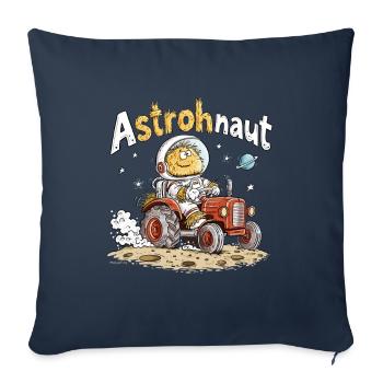 Astrohnaut Traktor Astronaut Landwirt Wortspiel - Sofakissenbezug 45 x 45 cm - Navy - Vorne