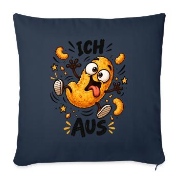 Knasch Nugget Spaß - Sofakissenbezug 45 x 45 cm - Navy - Vorne