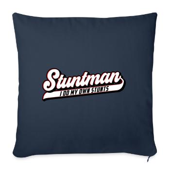 Cascadeur Je fais mes propres cascades | Les couleurs peuvent être modifiées - Housse de coussin décorative 45 x 45 cm - bleu marine - Devant
