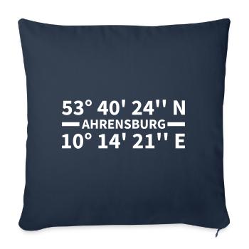Coordonnées d’Ahrensburg - Housse de coussin décorative 45 x 45 cm - bleu marine - Devant
