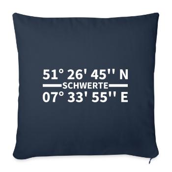 Schwerte coordinates - Sofa pillowcase 17,3'' x 17,3'' (45 x 45 cm) - navy - Front