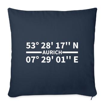Coordonnées Aurich - Housse de coussin décorative 45 x 45 cm - bleu marine - Devant