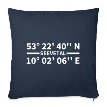 Coordonnées seevetal - Housse de coussin décorative 45 x 45 cm - bleu marine - Devant