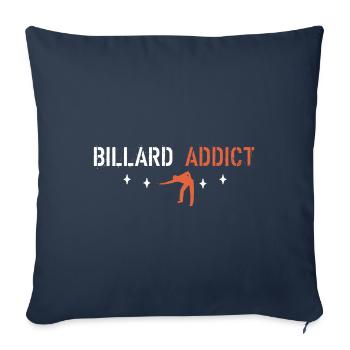 Billiards addict - Sofa pillowcase 17,3'' x 17,3'' (45 x 45 cm) - navy - Front