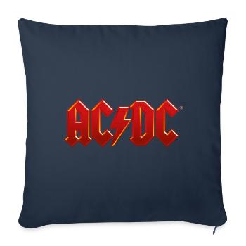 AC/DC Classic Logo With Lightning Bolt - Sofa pillowcase 17,3'' x 17,3'' (45 x 45 cm) - navy - Front