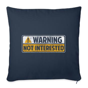 Rebelle Pas de sérénité - Housse de coussin décorative 45 x 45 cm - bleu marine - Devant