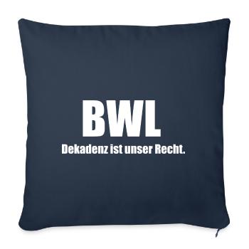 Dekadenz BWL - Sofakissenbezug 45 x 45 cm - Navy - Vorne