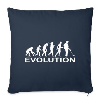 Détecteur de métaux Evolution - Housse de coussin décorative 45 x 45 cm - bleu marine - Devant