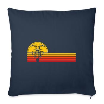 Motocycliste De Motos De Chopper - Housse de coussin décorative 45 x 45 cm - bleu marine - Devant