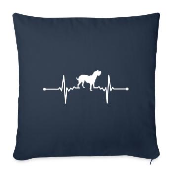 Kromfohrländer Hund - Kromfohrländer - Housse de coussin décorative 45 x 45 cm - bleu marine - Devant