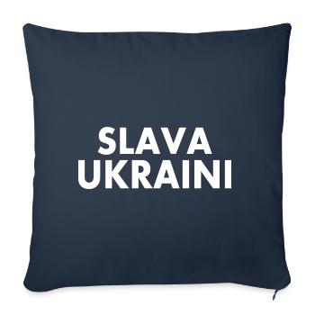Slava ukraini - Sofa pillowcase 17,3'' x 17,3'' (45 x 45 cm) - navy - Front