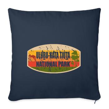Parc national d’Uluru Kata Tjuta - Housse de coussin décorative 45 x 45 cm - bleu marine - Devant