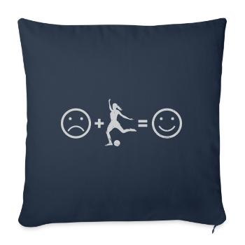 Football Football Football Femmes Hommes - Housse de coussin décorative 45 x 45 cm - bleu marine - Devant