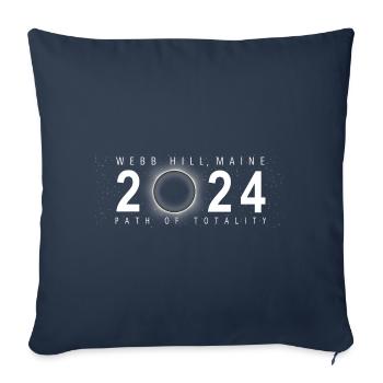 Solar Eclipse Webb Hill Maine April 8 2024 - Sofa pillowcase 17,3'' x 17,3'' (45 x 45 cm) - navy - Front