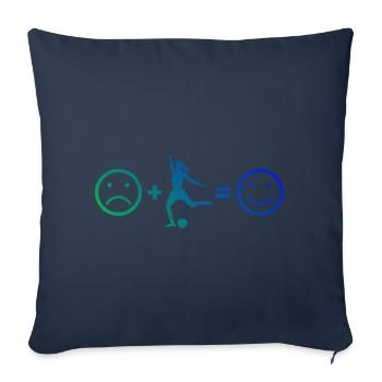 Football Jeu de football Football masculin Football - Housse de coussin décorative 45 x 45 cm - bleu marine - Devant