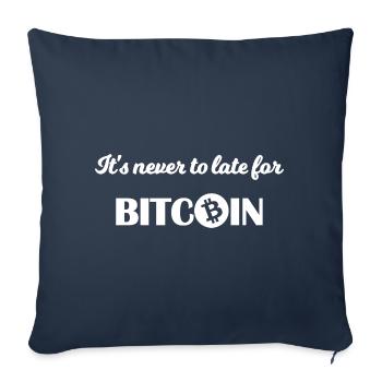 Time to buy Bitcoin - Sofa pillowcase 17,3'' x 17,3'' (45 x 45 cm) - navy - Front