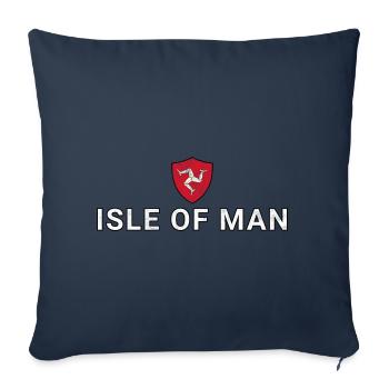 Île de Man - Housse de coussin décorative 45 x 45 cm - bleu marine - Devant