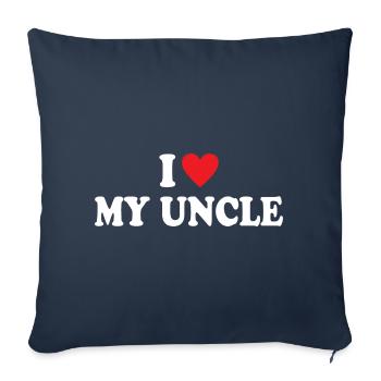 I Love My Uncle - Sofakissenbezug 45 x 45 cm - Navy - Vorne
