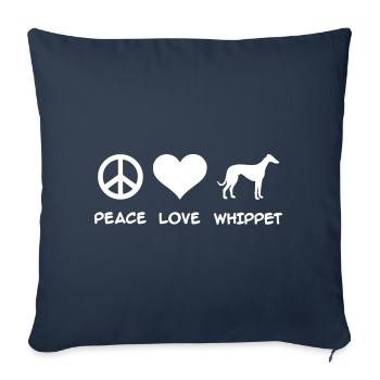 Whippet - Sofa pillowcase 17,3'' x 17,3'' (45 x 45 cm) - navy - Front