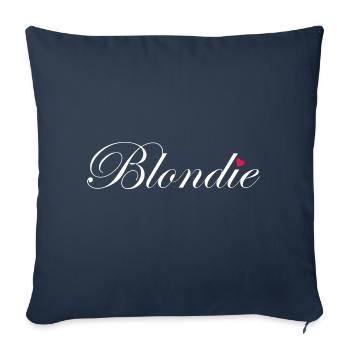 Blondie Brownie - Housse de coussin décorative 45 x 45 cm - bleu marine - Devant