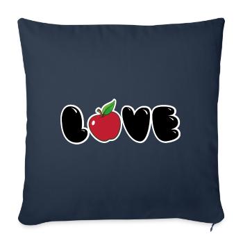 cooles doux amour pomme ballons cadeau - Housse de coussin décorative 45 x 45 cm - bleu marine - Devant