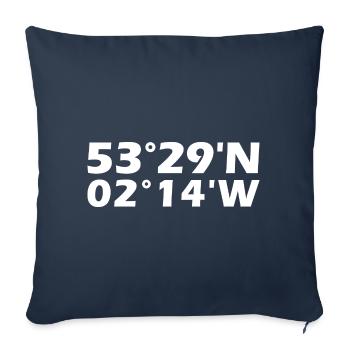 Manchester Coordinates - Sofa pillowcase 17,3'' x 17,3'' (45 x 45 cm) - navy - Front