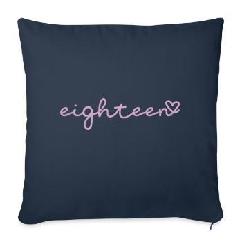 dix-huit violets - Housse de coussin décorative 45 x 45 cm - bleu marine - Devant