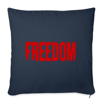 Freedom - Housse de coussin décorative 45 x 45 cm - bleu marine - Devant