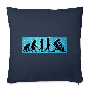 Aqua Cycling Swimming Pool Fitness Evolution - Sofa pillowcase 17,3'' x 17,3'' (45 x 45 cm) - navy - Front