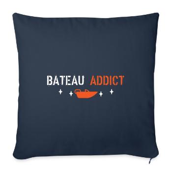 Boat addict - Sofa pillowcase 17,3'' x 17,3'' (45 x 45 cm) - navy - Front
