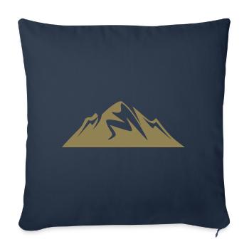 Winter White Mountains Hiking Mountaineering Climbing - Sofa pillowcase 17,3'' x 17,3'' (45 x 45 cm) - navy - Front