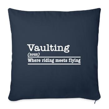 Vaulting Where Riding Meets Flying Voltigieren - Sofa pillowcase 17,3'' x 17,3'' (45 x 45 cm) - navy - Front