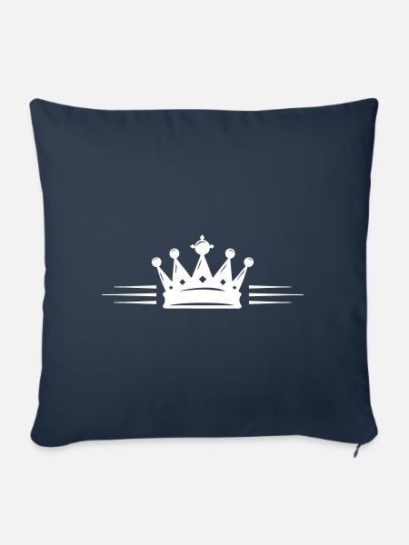 Krone Majestätisch - Sofakissenbezug 45 x 45 cm - Navy