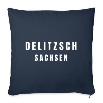 Delitzsch, Saxe - Housse de coussin décorative 45 x 45 cm - bleu marine - Devant