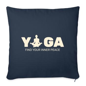 Yoga Paix intérieure Relaxation Femmes - Housse de coussin décorative 45 x 45 cm - bleu marine - Devant