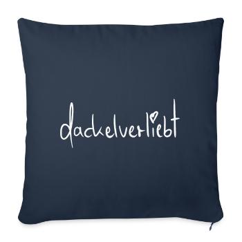 dackelverliebt - Sofakissenbezug 45 x 45 cm - Navy - Vorne