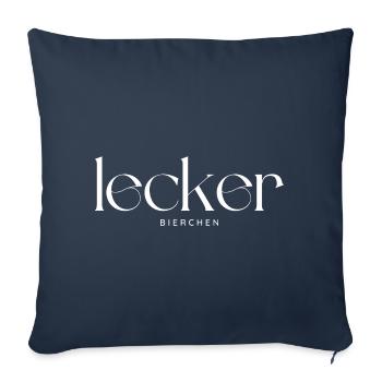 Lecker Bierchen - Sofakissenbezug 45 x 45 cm - Navy - Vorne