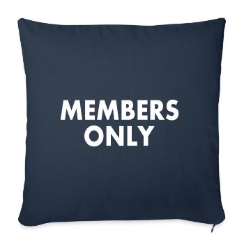 Members only - Sofa pillowcase 17,3'' x 17,3'' (45 x 45 cm) - navy - Front