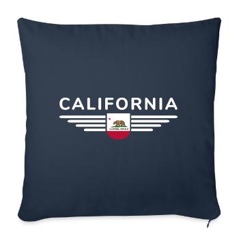 California Fan T-Shirt – Sun & Style - Housse de coussin décorative 45 x 45 cm - bleu marine - Devant
