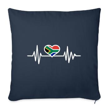 Afrique du Sud - Housse de coussin décorative 45 x 45 cm - bleu marine - Devant