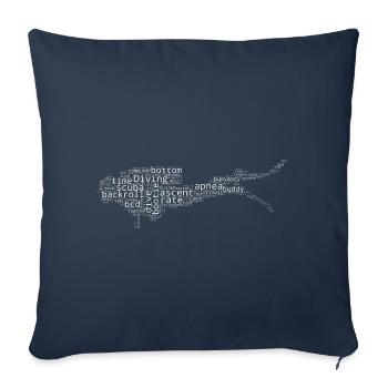 Scuba Diving Scuba Divers Men Diving - Sofa pillowcase 17,3'' x 17,3'' (45 x 45 cm) - navy - Front