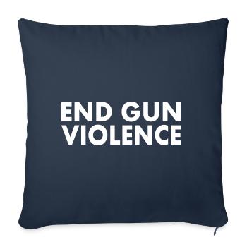 End gun violence - Housse de coussin décorative 45 x 45 cm - bleu marine - Devant