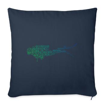 Scuba Divers Scuba Diving Men - Sofa pillowcase 17,3'' x 17,3'' (45 x 45 cm) - navy - Front