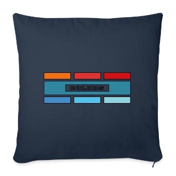 Farben quadratisch T-Shirt Hoodie Sweatshirts - Sofakissenbezug 45 x 45 cm - Navy - Vorne