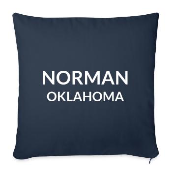 Norman, Oklahoma, États-Unis - Housse de coussin décorative 45 x 45 cm - bleu marine - Devant