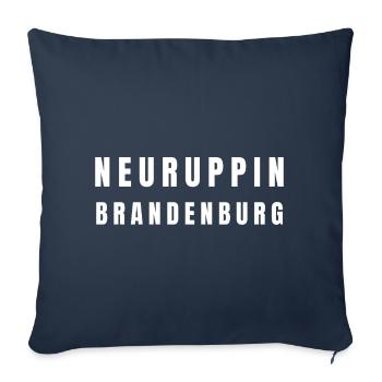 Neuruppin, Brandenburg - Sofa pillowcase 17,3'' x 17,3'' (45 x 45 cm) - navy - Front
